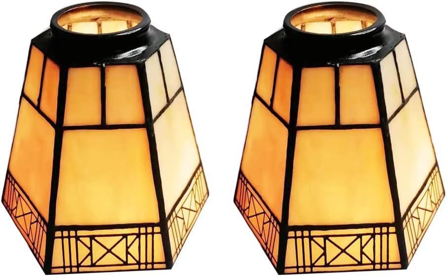 Tiffany Multi-head Ceiling Lampshade - Wall Lampshade Set of 2PCS HMJ6011 Beige Glass Shade