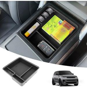 Center Console Organizer Compatible with Land Rover Range Rover Sport/Vogue 2025 2024 2023 (ONLY for No Refrigerator Version), Armrest Storage Box Insert Tray Interior Accessories