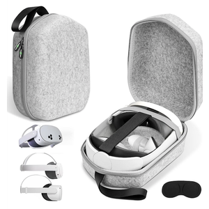 sarlar Hard Carrying Case Compatible with Meta Quest 3S/Quest 3/Oculus Quest 2/Vision Pro Official Original/Elite Strap VR Headset and Controller Accessories, Suitable for Travel and Home Storage