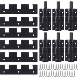 Sliding Glass Door LocksChild Safety Lock for Sliding Door HardwareWindow Door Locks for Extra Security. (6, Black)