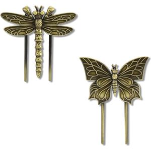 Vintage Book Clips Butterfly Dragonfly Metal Book Clips Vintage Bronze Page Holder BookMarkers for Reading Writing Office Accessories (Dragonflies and Butterflies)