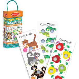 Melissa & Doug Poke-a-Dot! Numbers, Shapes & Colors Jumbo Learning Cards, 13 Double Sided Interactive Flash Cards, Educational Activities for Toddlers & Preschoolers, Ages 1+