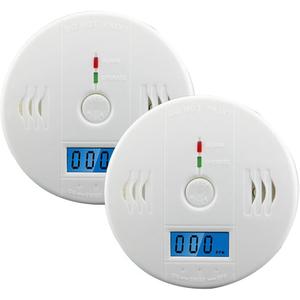 Carbon Monoxide Detector Alarm, CO Alarms for Kitchen Basements Travel Home Office House Bedroom Living Room Car, Battery Operated,Comply with UL 217/2034, (2-Pack)
