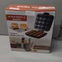 16 PCS Mini Waffle Maker Machine, Nonstick Waffles Iron Quick Heat-Up Surface, Simple & Easy Tiny Chaffle Baker for Home & Restaurants, Small Bites for Kids, Perfect for Breakfast, Desserts & Snacks