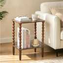 Side Table, Small End Table with 2-Tier Shelf, Modern Night Stand, size 11.5*16