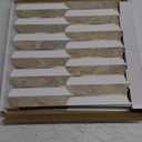 Vamos Tile Peel and Stick Backsplash Seamless Tile,10 Sheets Stick on Backsplash for Kitchen& Bathroom,Honey Travertine+Matt Pure White Marble Look+Light Gold Metal Self Adhesive Backsplash Tile
