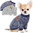 2 Pcs Dog Sweaters for Small Dogs Girl Boy Winter Fleece Clothes Warm Soft Dog Sweatshirt Outfit for Dogs Cats Pet Apparel Small