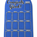Leinuosen 2026 Graduation Photo Display Kindergarten to 12th Grade Photo Display 12 x 17 Inch School Years Wood Picture Board for Senior High School Graduation Decoration, 2 x 3 Pictures(Blue Black)
