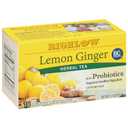 Bigelow Tea Lemon Ginger plus Probiotics Herbal Tea, Caffeine Free Tea with Lemon and Ginger, 18 Count Box (Pack of 6), 108 Total Tea Bags (EXP 02/01/27)