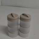 Termichy Stackable Formula Dispenser Portable Milk Powder Container, 2 Pack, Warm Grey
