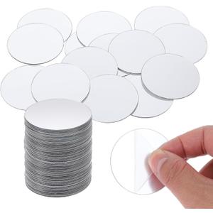 50Pcs Small Mirrors for Crafts, 2 Inch Acrylic Craft Mirrors - Self Adhesive Circles Decorative Mosaic Mirror Sheets for Wall DIY Home Projects