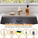 23.6 Inch Stone Faucet Mat for Kitchen Sink Splash Guard, Diatomite Sink Protectors for Kitchen Sinks Behind Faucet, Quick Dry Water Absorbing Stone Tray , Drip Catcher (White, 23.6" x 3.9")