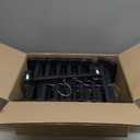 HOUSE DAY Black Pants Hangers 50 Pack, 12 Inch Skirt Hangers with Non-Slip Big Clips and 360 Swivel Hook, Heavy Duty Slim Plastic Pant Hanger, Space Saving Clip Hanger for Pants, Skirts, Shorts