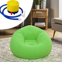 STARBRILLIANT Lazy Inflatable Sofa with Air Pump, Foldable Lounge Chair, Single Person Plush Sofa, Inflatable Outdoor Study Chair,43x43x43 (Khaki)