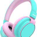 MIDOLA Kids Headphones Wireless Bluetooth 5.4 68H Play Time Volume Limit 85/94dB Over-Ear Foldable Headset,Type-C Fast Charging,with Wired Aux Mic for Toddler Boy Girl Pad Tablet Cyan