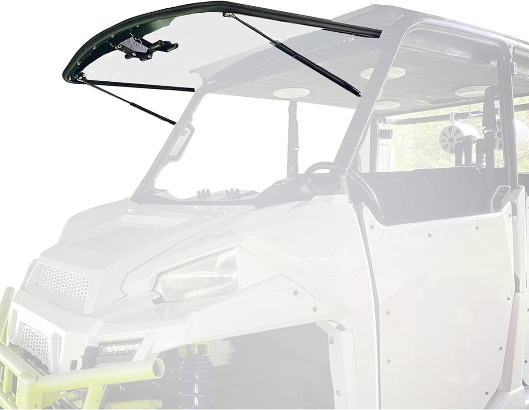 1/4" 3 in 1 Flip Windshield Scratch Resistant Clear Replacement for 2013+ Polaris Ranger XP 900,2014+ Polaris Ranger XP 900 Crew,Full, Half, or Vented Positions