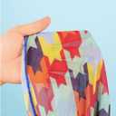 Women's 3 Piece Allover Print Swimsuit Halter String Bikini Sets with Mesh Cover Up Skirt (L)