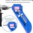 Portable Drill Bit Sharpener with Diamond Grinding Wheel Sharpening Drill Bit Tool for Metal Iron Drill Polishing Drill Grinder Grinding Hand Tool