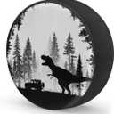 Spare Tire Cover for RV Trailer,Dinosaur Waterproof Sun Leather Wheel Cover,Camper Spare Tire Covers Fit for Jeep Travel Trailer SUV Truck Accessories (16 in for Diameter 29 - 31),F-5