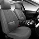 Full Coverage Leather Car Seat Covers Full Set,Waterproof Seat Covers for Cars,SUVs Pick-up Truck, Car Seat Cushion,Car Seat Protector,Grey Seat Cover with 5 Seats