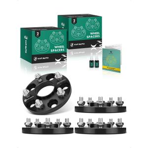 YHTAUTO 5x4.5 Hub Centric Wheel Spacers 15mm Compatible with Acura, Honda Models, Accord, Civic, CR-V, Odyssey, MDX, 5x114.3mm Tire Spacers w/ M12x1.5 Studs, 64.1mm Hub Bore 5 Lug 4PCS