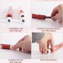 DN DECONATION Flameless Taper Candles Set of 2, Red & Pink Valentine LED Candles - Battery Operated XOXO & Love Decor Candles for Romantic Home, Wedding, Gift for Her