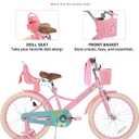 JOYSTAR Little Daisy Kids Bike for Girls Boys Ages 2-10 Years, 12 14 16 20 Inch Girls Bikes with Doll Bike Seat & Streamers, Boys Bike with Flag & Number Plate, Multiple Colors