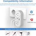 2 Pack European Travel Plug Adapter, CHUAFIUR US to Europe Plug Adapter with 2 Outlets 3 USB Charging Ports, PD 20W Fast Charger with Type C Travel Essentials to Most EU Spain Italy France Germany