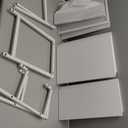 3IngSeagulls Small Vanity Desk Without Mirror, Makeup Vanity Table for Small Space, Compact White Dressing Table with Fabric Drawers, Makeup Vanity with Storage for Bedroom, White, 23.6inW