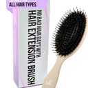 SimplyHair Ultimate Hair Extension Brush & Detangler Anti-Static, Dual Bristle Design, Soft Boar Bristle, Great for All Hair Types & Extensions - Biege Ombre Brush Ideal for Adults & Kids
