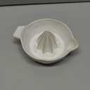 Ceramic Lemon Juicer Reamer Manual Citrus Lime Hand Squeezer Bowl with Handle and Pour Spout, Handheld, Easy to Use and Clean (White)