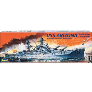 Revell 85-0302 USS Arizon Battleship Model Military Ship Kit 1:426 Scale 133-Piece Skill Level 4 Plastic Model Building Kit, Gray