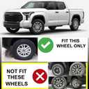 18 Inch Wheel Skins Compatible with 2022-2024 Toyota Tundra and 2023-2025 Toyota Sequoia, Wheel Covers for Matching Factory Wheels, Set of 4