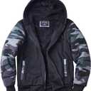 Gary Com Heavyweight Sherpa Hoodies for Men, Thick Fleece Lined Full Zip Up Winter Warm Sweatshirts Work Jackets, 4XL