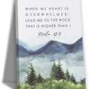 Framed Inspirational Christian Canvas Wall Art 16x24 Inch