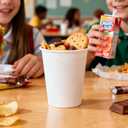 TashiBox 300 Count 12 oz Disposable Paper Coffee Cups - White Paper Cups for Party, Office, Cafes - Perfect for Cold and Hot Drinks