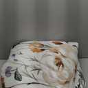 Queen Size Comforter Set with 2 Pillowcases, Wildflower Flower Floral 3 Pcs Bedding for Kids and Adults, Boho Watercolor Butterfly Soft Comforter Set for Bedroom Bed Decor