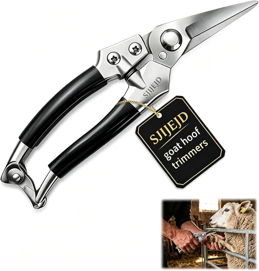 Goat Hoof Trimmers, Sheep Shears, Hoof Kit, Farrier Tools, Nippers, Horse Grooming Supplies Hoof Accessories Versatile Hoof Wire and Pipe Cutting Tool for Livestock Silver (1pack)