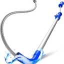 6 FT Drain Snake for Toilets Drain Auger Toilet Snake Auger Silicone Protection to Prevent Damage Toilet Auger Clog Remover Tool Plumbing Snake for Heavy Toilet Blockages