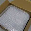 7 Pack Meal Prep Containers, 4 Compartment Bento Snack Boxes, Reusable Divided Lunch Box Containers for Adults, Kids, Toddlers, Travel, Work, School