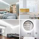 32.8ft COB LED Strip Lights DC 24V Dimmable 6000K White Flexible LED Tape Light for Bedroom, with Remote and app Control LED Tape Lights CRI90+,for DIY Home DecorationWhite