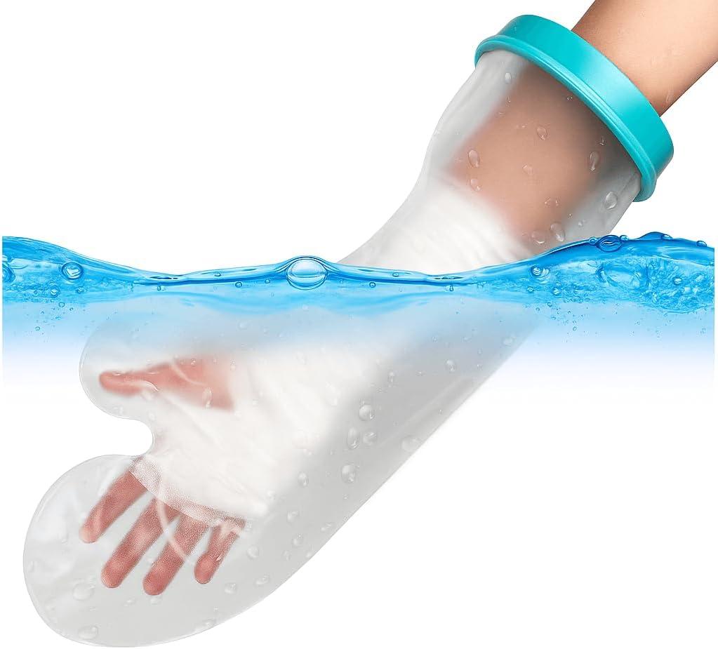 Waterproof Cast Cover for Shower Arm Adult - Medical Grade Material Hand Wrist Elbow Protector - Watertight Bandage Bag for Wound Care Recovery - Broken Arm Must Haves Post Surgery Gift [2026 Upgrade]