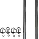Stainless Steel Bumper Guide, 2 Pack, Metal, with Mounting Clamps and Lights, 46 inch length.