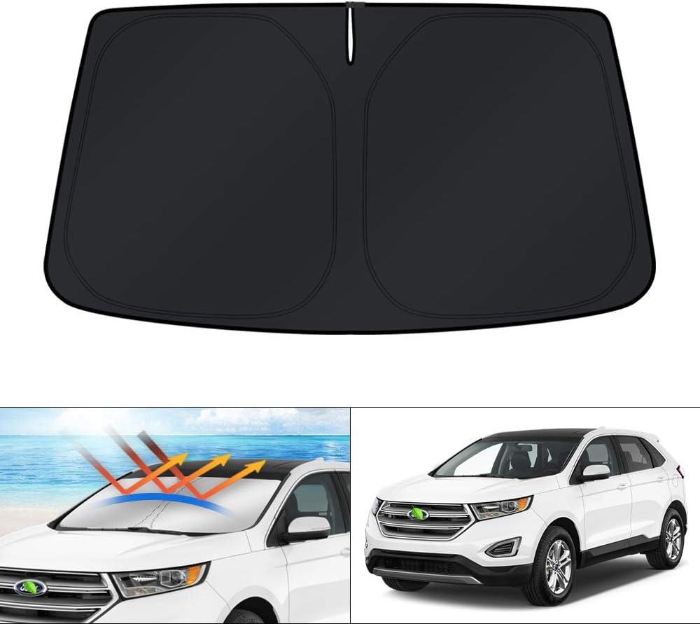 KUST Custom Fit Windshield Sun Shade for 2015-2024 Ford Edge SUV Sunshade Window Sun Visor Protector Foldable Blocks UV Rays Keep Your Car Cooler (Sunshade for 2015-Present Ford Edge)
