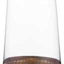 MyGift Glass and Gold Bottom Flower Vases, 10 inch Clear Glass Vases for Table Centerpieces Home Decor