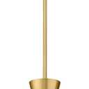Modern Pendant Light Fixture, HWH White and Gold Kitchen Island Lights 11 Inch, 1-Light Hanging Lighting for Dinning Room Schoolhouse, Frosted Striped Glass Shade, 5HZG98MIL BG