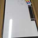 Monthly Dry Erase Calendar Whiteboard with Corkboard, 30" x 20", Black