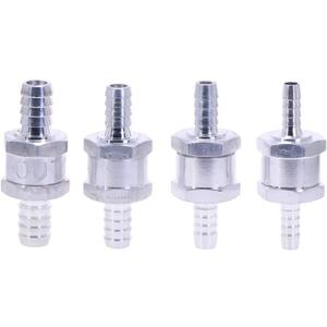 SHENGANG 6/8/10/12MM OD Hose Connection Aluminums Alloy Fuel Non Return Check Valve One Way Petrol Diesel (Size : 6mm)