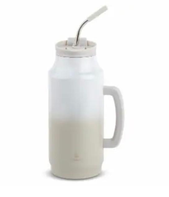 MANNA Poseidon Stainless Steel Timber 64Oz White & Grey