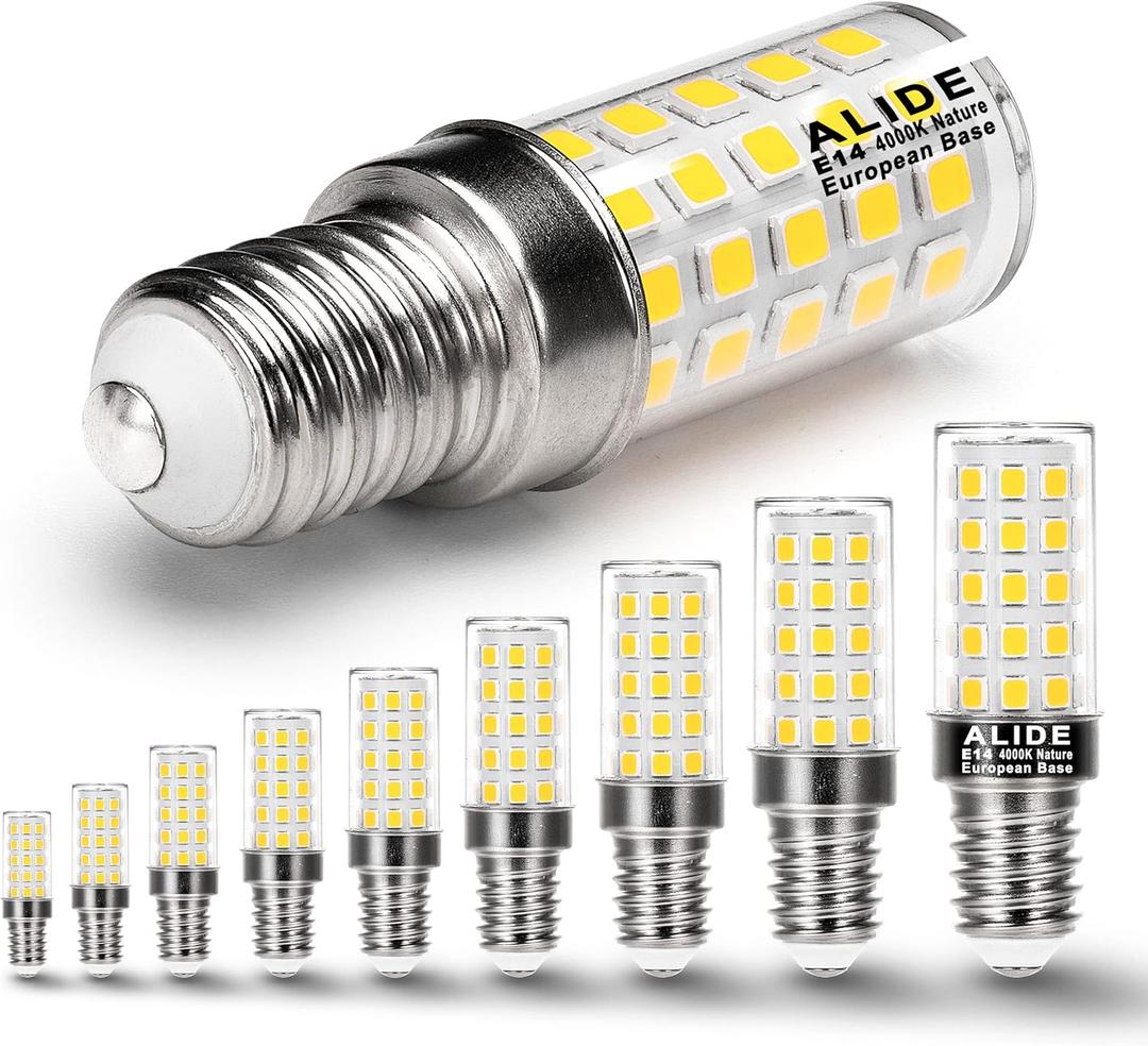 ALIDE E14 Base 220V LED Candelabra Light Bulb 40W Equivalent,E14 European Base,Natural White 4000K,AC100 to 265V E14 Bulbs for Chandelier, Pendant,Turkish Turkish Persian Lamp,Non-dimmable,10Pack